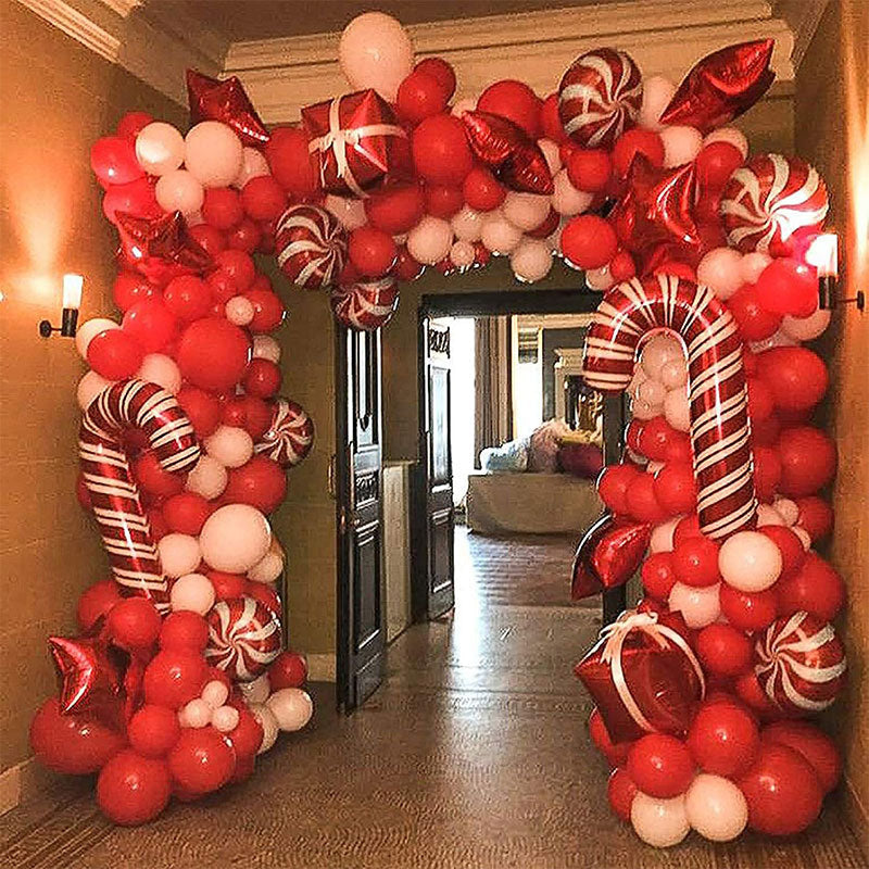 Lofaris Christmas Garland Balloon Arch Kit Candy Red Star Gift | Party Decorations