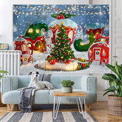 Lofaris Christmas Tree Snowflake Light Photoshoot Backdrop for Party