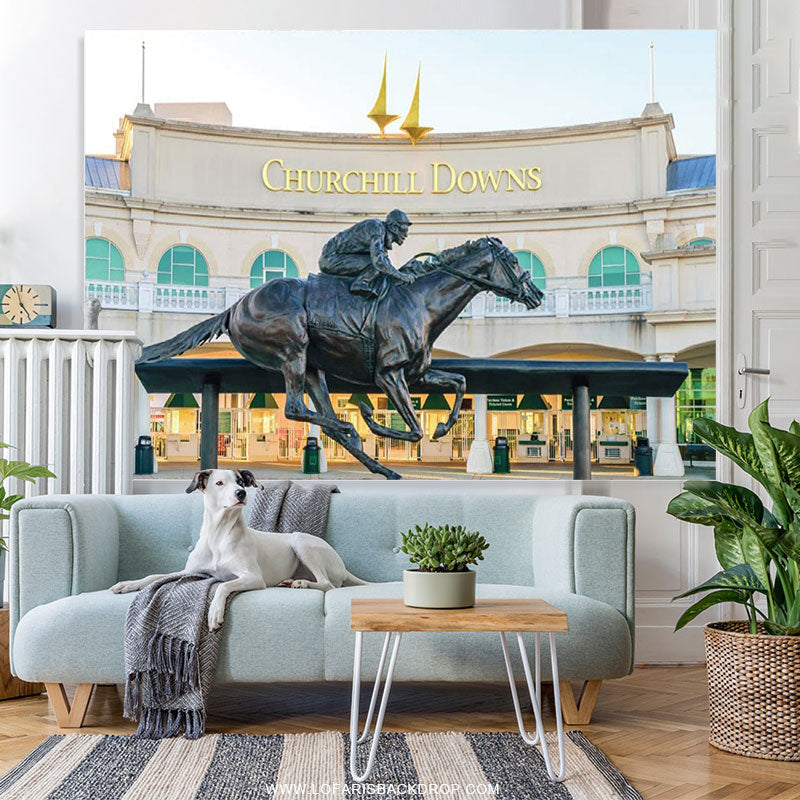 Lofaris Churchill Downs Carrera Birthday Decro Backdrop Banner