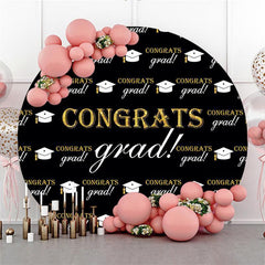 Lofaris Circle Bachelor Cap Congrats Grad Party Backdrop Decoration