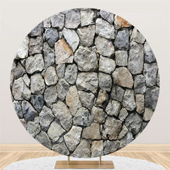 Lofaris Circle Full Of Rocks Simple Happy Birthday Backdrop