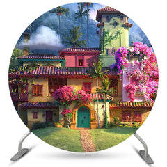 Lofaris Circle Magic Nature Forest House Happy Birthday Backdrop