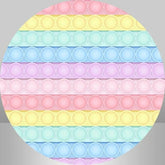 Lofaris Circle Pop It Toy Birthday Round Backdrops for Girl
