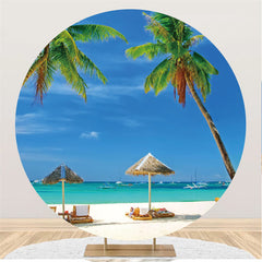 Lofaris Circle Summer Hawaii Beach Birthday Party Backdrop