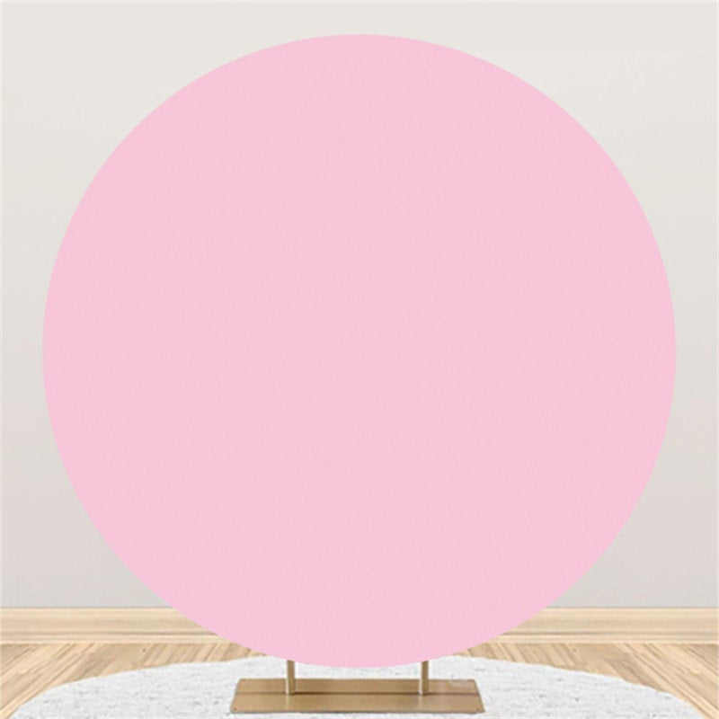 Lofaris Circlr Solid Pink Simple Party Round Backdrops