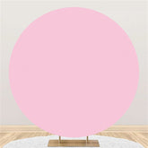 Lofaris Circlr Solid Pink Simple Party Round Backdrops