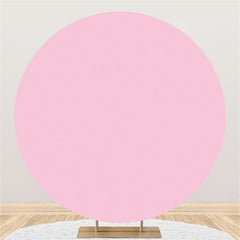 Lofaris Circlr Solid Pink Simple Party Round Backdrops