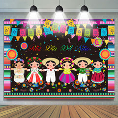 Lofaris Classic Mexican Orgy Happy Childern Day Backdrop