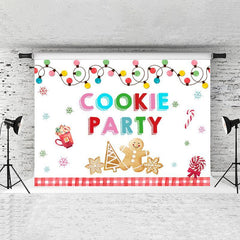 Lofaris Color Bulb Ginger Sugar Cookie Christmas Party Backdrop