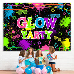 Lofaris Colored And Graffiti Glow Party Birthday Backdrop