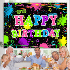 Lofaris Colored And Graffiti Happy Birthday Bcakdrop For Party