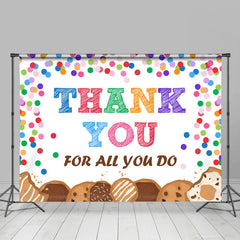 Lofaris Colored Dots Biscuits Thanksgiving Day Holiday Backdrop