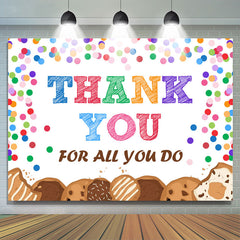 Lofaris Colored Dots Biscuits Thanksgiving Day Holiday Backdrop