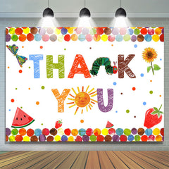 Lofaris Colored Dots Watermelon Thanksgiving Day Backdrop