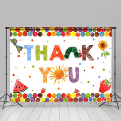 Lofaris Colored Dots Watermelon Thanksgiving Day Backdrop