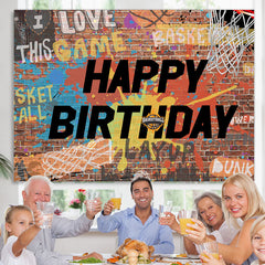 Lofaris Colored Graffiti Happy Birthday Backdrop for Party