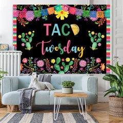 Lofaris Colored Plants With Black 2nd Birthday Party Backdrop