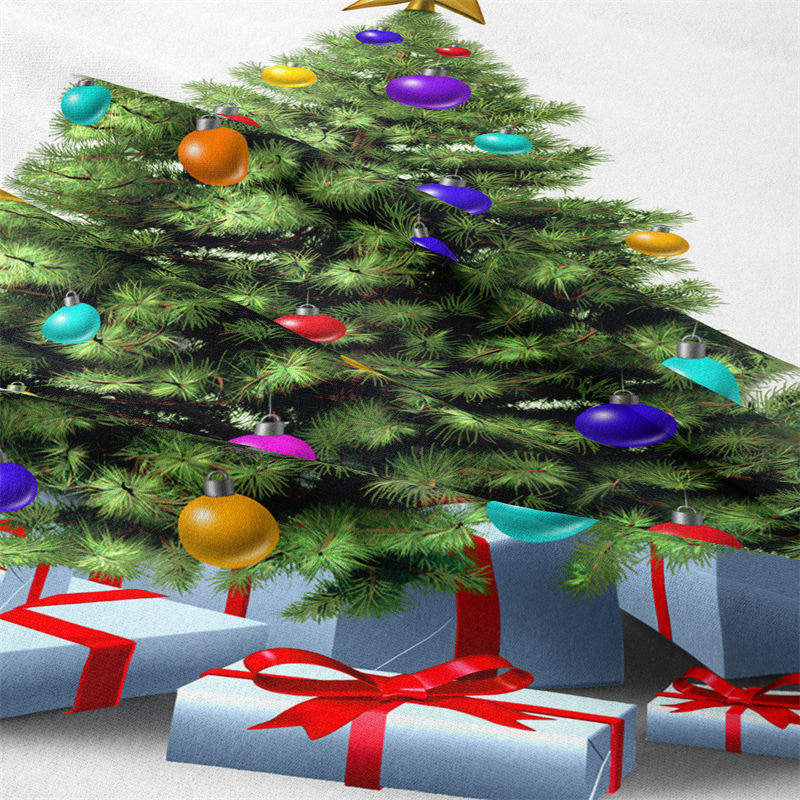 Lofaris Colorful Ball Christmas Tree Nativity Wall Tapestry
