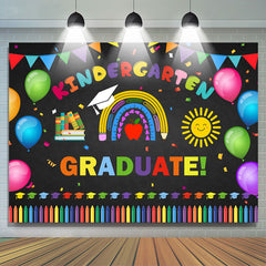 Lofaris Kindergraten Graduation Backdrop With Balloons