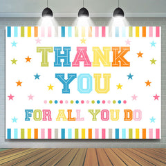 Lofaris Colorful Bright Star Thanksgiving Day Holiday Backdrop