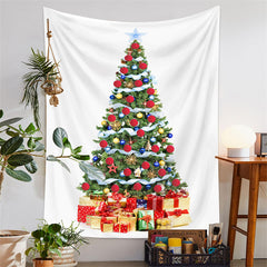 Lofaris Colorful Christmas Tree Gifts Wall Tapestry Hanging