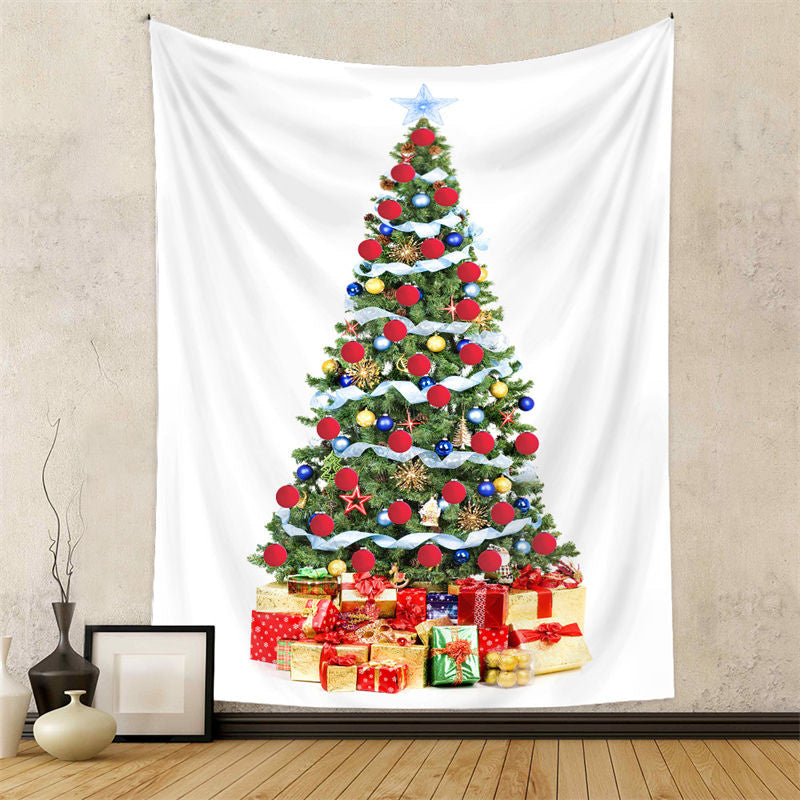 Lofaris Colorful Christmas Tree Gifts Wall Tapestry Hanging