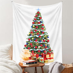 Lofaris Colorful Christmas Tree Gifts Wall Tapestry Hanging