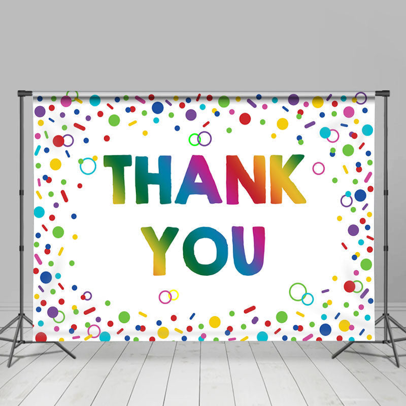 Lofaris Colorful Circles Theme Thank You Monthers Day Backdrop