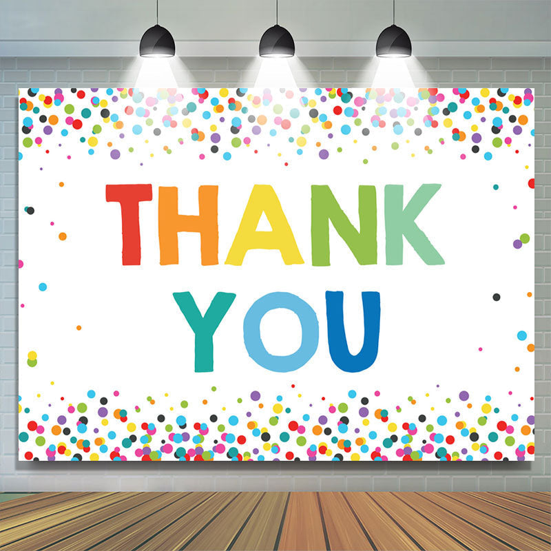 Lofaris Colorful Dots Thank You Happy Mothers Day Backdrop