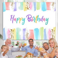 Lofaris Colorful Glitter Painting Backdrop For Birthday Party