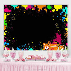 Lofaris Colorful Laser Ray Disco Retro Bance Birthday Backdrop