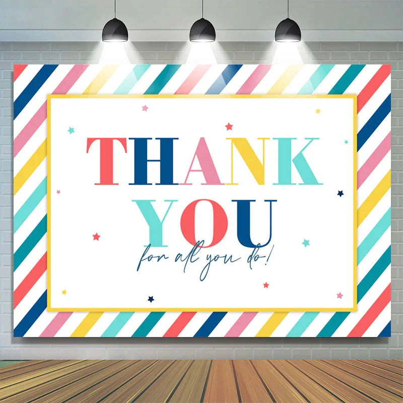 Lofaris Colorful Lines Happy Graduation Party Backdrop