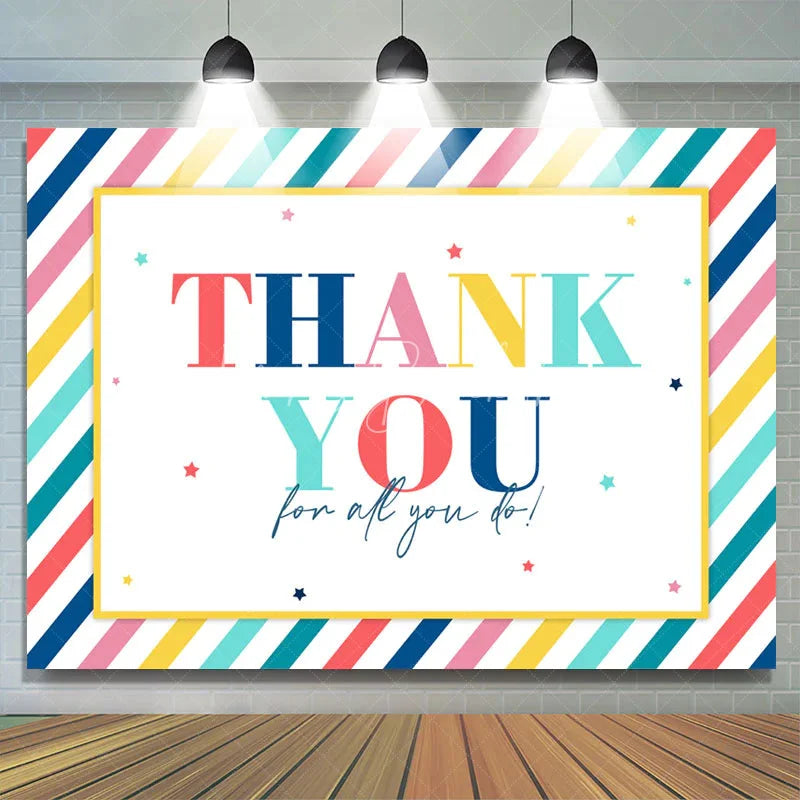 Lofaris Colorful Lines Happy Graduation Party Backdrop