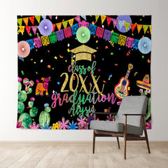 Lofaris Colorful Mexican Easter Class Of 2022 Grad Party Backdrop