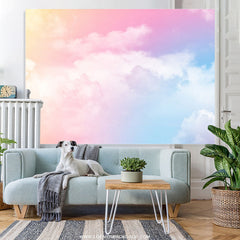 Lofaris Colorful Smooth Cloud Backdrop Banner For Birthday Party