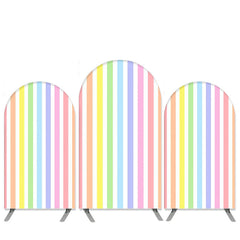 Lofaris Colorful Stripes Happy Birthday Arch Backdrop Kit