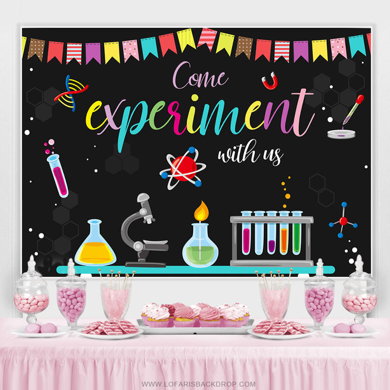 Lofaris Come Experiment With Us Go Back To School Backdrop