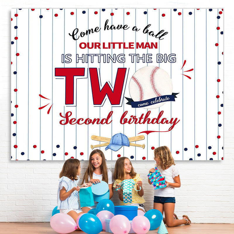 Lofaris Come Have A Ball Photo Backdrop for Boy 2nd Birthday