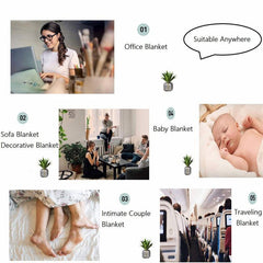 Lofaris Comfortable Warm White Handmade Thick Chunky Knit Blanket