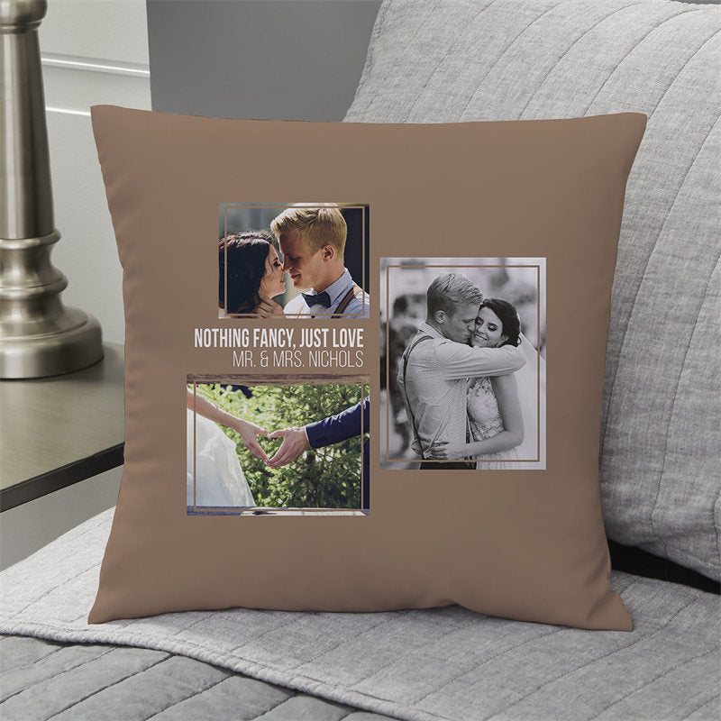 Lofaris Couple Personalized Pillow With Photo Collage Gift