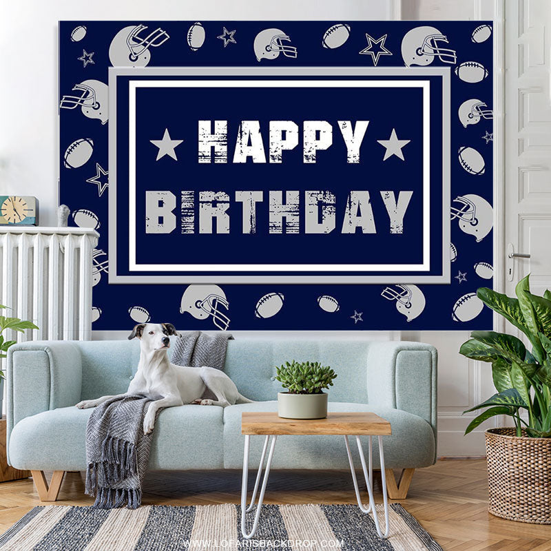 Lofaris Cowboy All-Star Theme Happy Birthday Backdrop For Boy