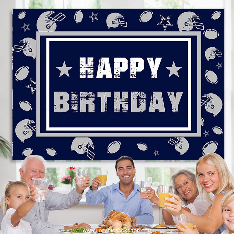 Lofaris Cowboy All-Star Theme Happy Birthday Backdrop For Boy