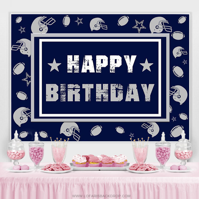 Lofaris Cowboy All-Star Theme Happy Birthday Backdrop For Boy