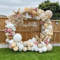 Lofaris Cream 173 pcs Balloon Arch Kit | Garland Party Decorations - White | Pink