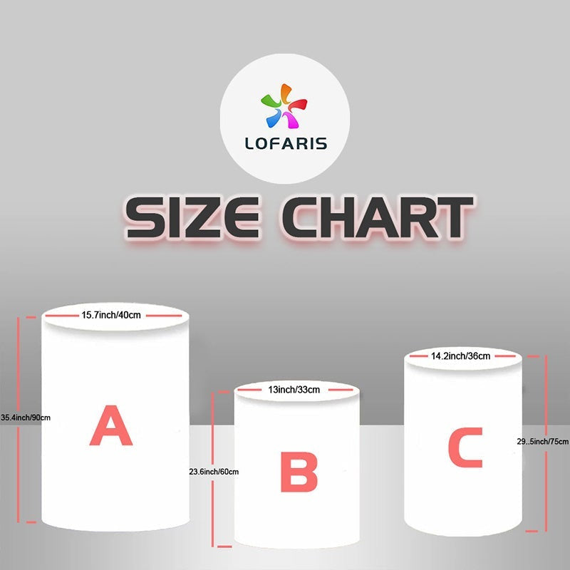 Lofaris Creamy Color Plinth Cover Pink Yellow Blue Cake Table