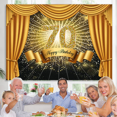 Lofaris Curtain Glitter 70 Simple Happy Birthday Backdrop