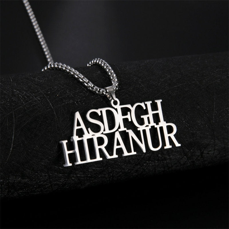 Lofaris Custom 18k Gold Plated Ball Chain Name Necklace