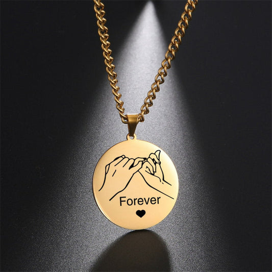 Lofaris Custom 18k Gold Plated Forever Promise Name Necklace