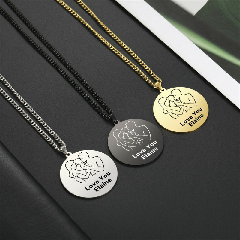 Lofaris Custom 18k Gold Plated Happy Family Name Necklace