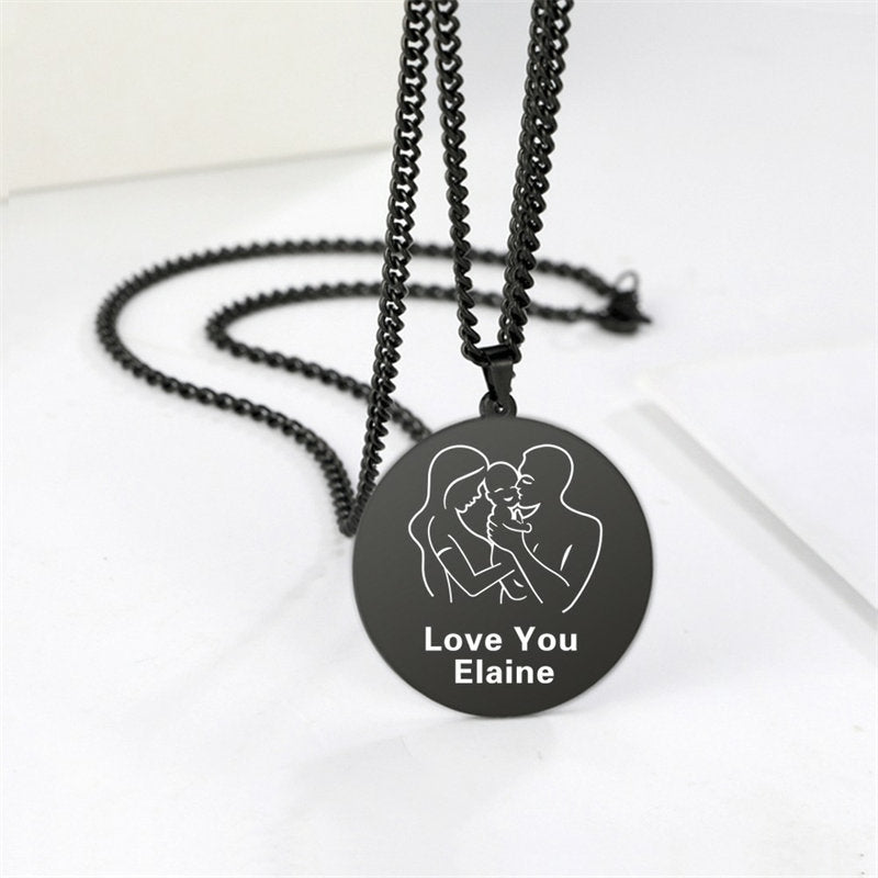 Lofaris Custom 18k Gold Plated Happy Family Name Necklace